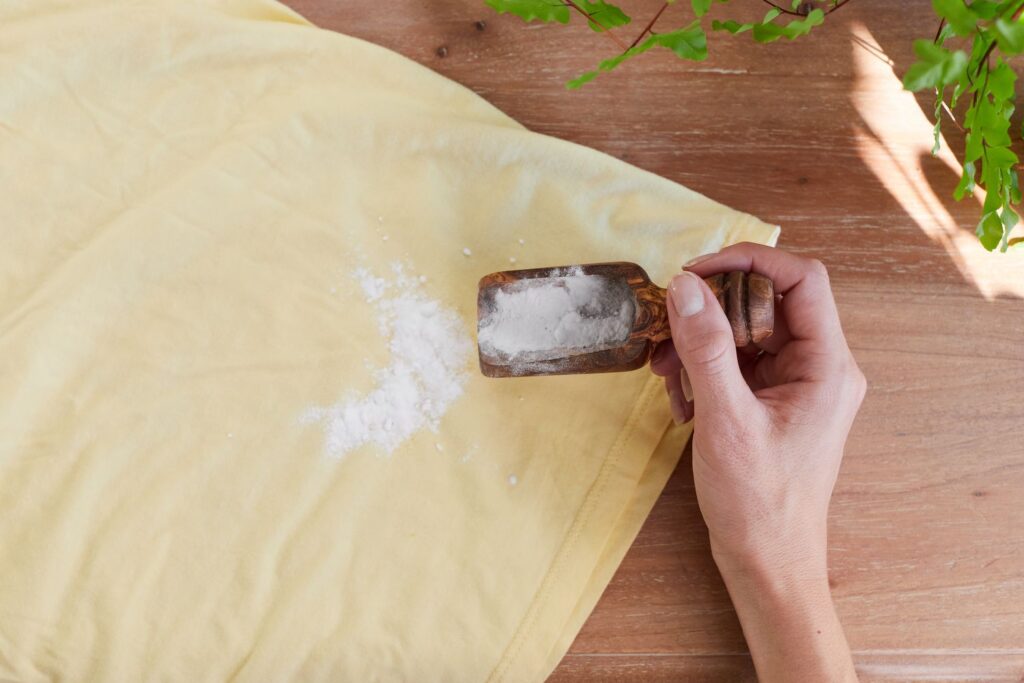 Talcum Powder to get butter out of clothes