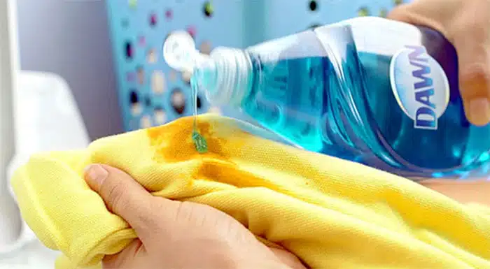 The use of dish soap