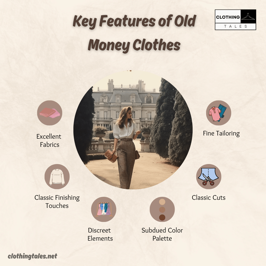 Key Features of Old Money Clothes Infographic