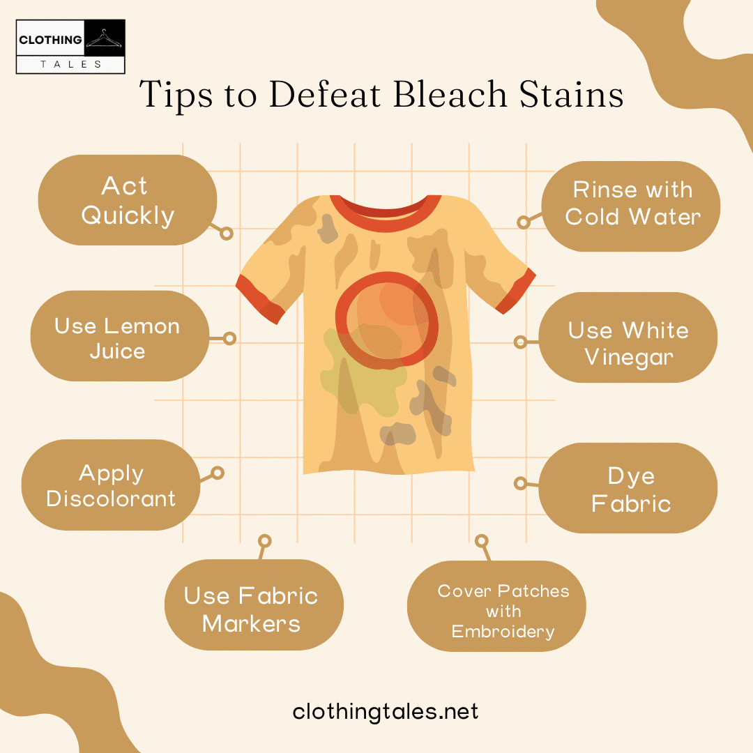 Tips to Defeat Bleach Stains Infographic