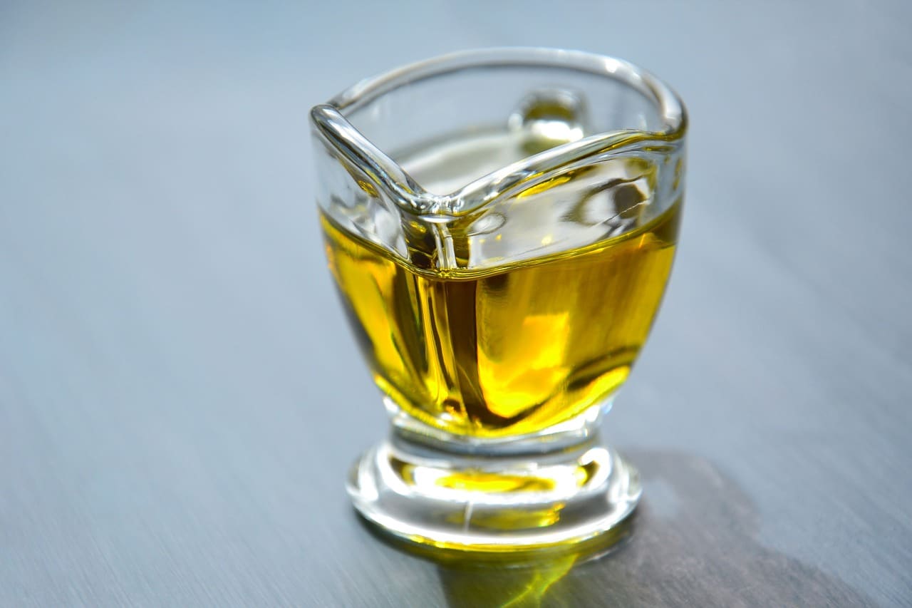 olive oil in small jar