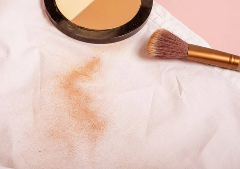 Powder Makeup Stains on a shirt