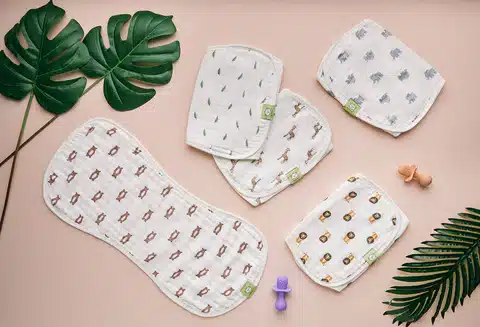 Muslin Burp Cloths by KeaBabies