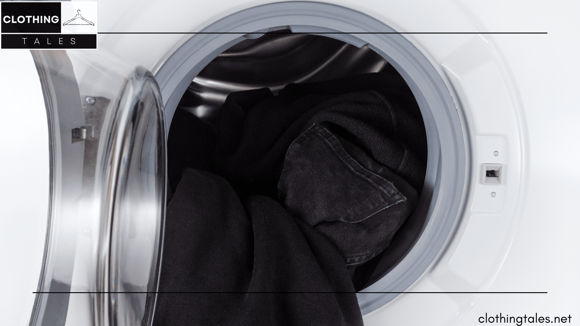 black clothes in washing machine